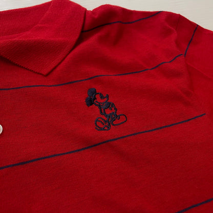 【中古品】【メンズ】 DISNEY ディズニー 70～80's EMBROIDERED POLO SHIRT VINTAGE 70～80年代 刺繍ポロシャツ 半袖 トップス ヴィンテージ 145-260626-sa-01-tei サイズ：S カラー：レッド 万代Net店