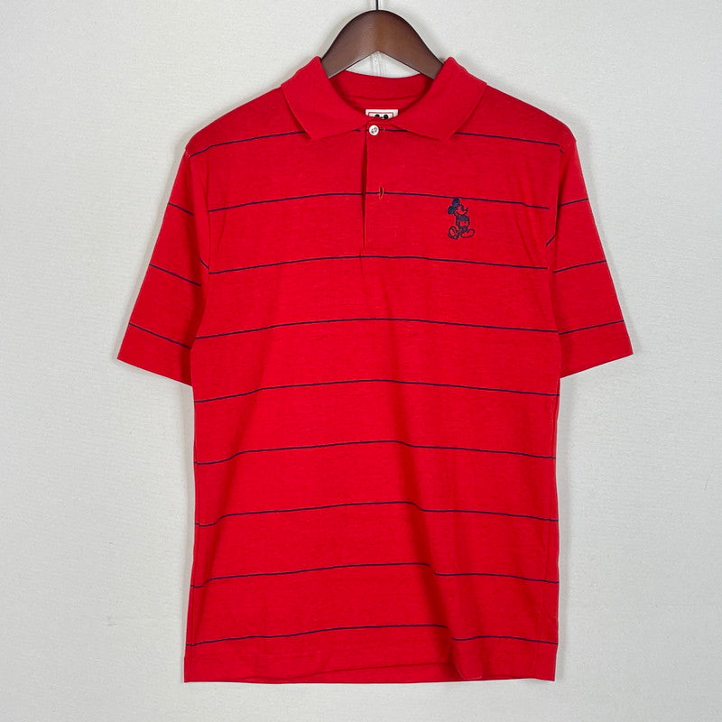 【中古品】【メンズ】 DISNEY ディズニー 90’s EMBROIDERED POLO SHIRT 90年代 刺繍ポロシャツ 半袖 トップス 145-260626-sa-02-tei サイズ：不明 カラー：レッド 万代Net店
