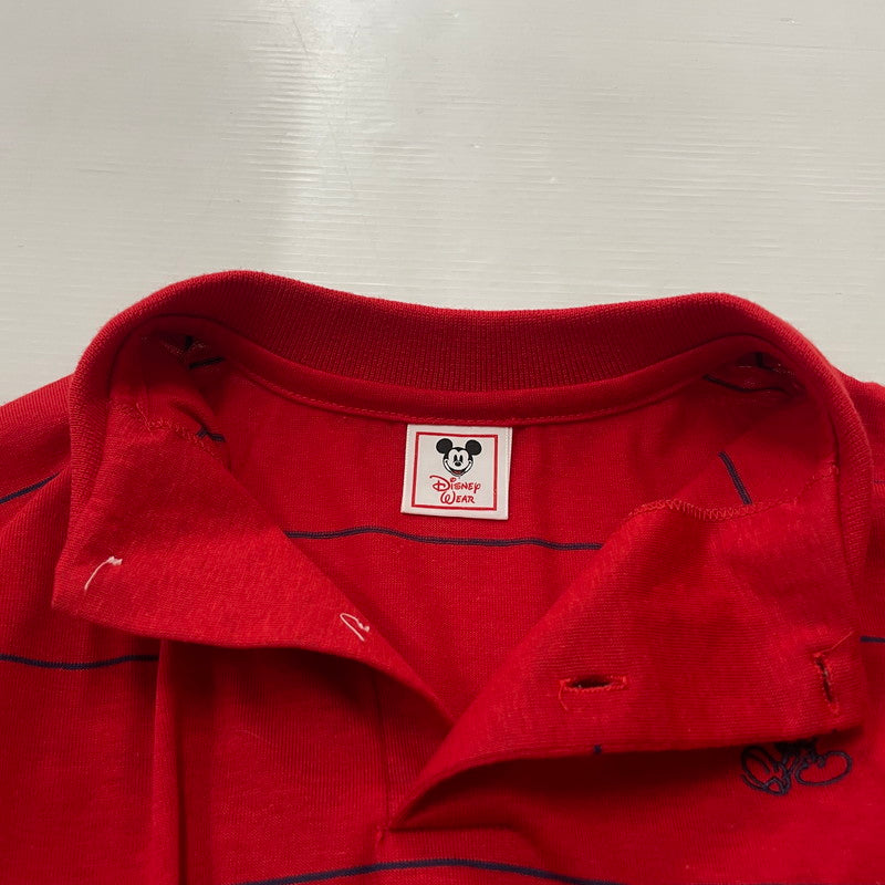 【中古品】【メンズ】 DISNEY ディズニー 90’s EMBROIDERED POLO SHIRT 90年代 刺繍ポロシャツ 半袖 トップス 145-260626-sa-02-tei サイズ：不明 カラー：レッド 万代Net店