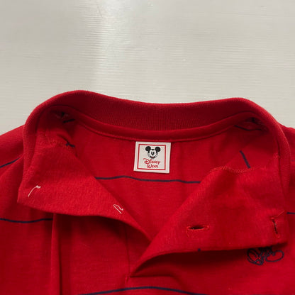【中古品】【メンズ】 DISNEY ディズニー 90’s EMBROIDERED POLO SHIRT 90年代 刺繍ポロシャツ 半袖 トップス 145-260626-sa-02-tei サイズ：不明 カラー：レッド 万代Net店
