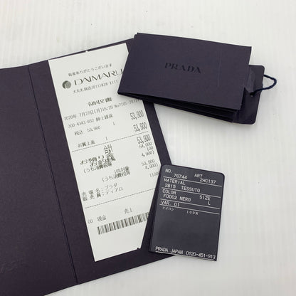 【中古品】【メンズ】 PRADA プラダ TRIANGLE LOGO NYLON BUCKET HAT 2HC137 トライアングルロゴ ナイロン バケット ハット 帽子 182-260630-yo-04-tei サイズ：L カラー：ブラック 万代Net店