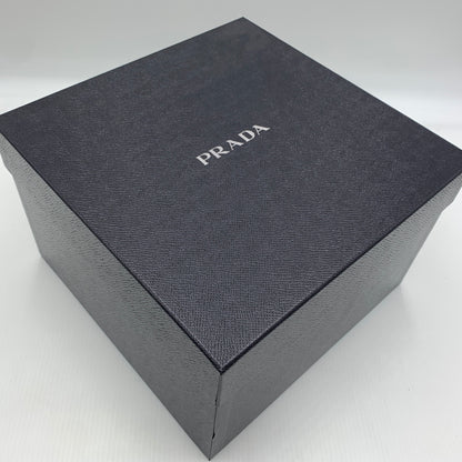 【中古品】【メンズ】 PRADA プラダ TRIANGLE LOGO NYLON BUCKET HAT 2HC137 トライアングルロゴ ナイロン バケット ハット 帽子 182-260630-yo-04-tei サイズ：L カラー：ブラック 万代Net店