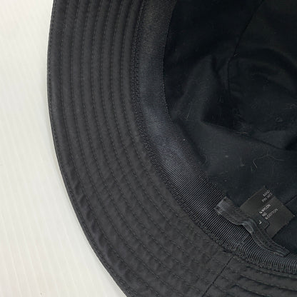 【中古品】【メンズ】 PRADA プラダ TRIANGLE LOGO NYLON BUCKET HAT 2HC137 トライアングルロゴ ナイロン バケット ハット 帽子 182-260630-yo-04-tei サイズ：L カラー：ブラック 万代Net店