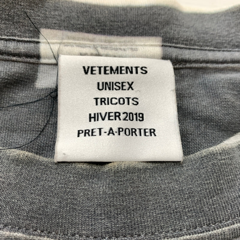【中古品】【メンズ】 VETEMENTS ヴェトモン GENERATION ALPHA TEE UAH19TR321 ジェネレーション アルファ Tシャツ 半袖 トップス 141-260630-yo-06-tei サイズ：S カラー：グレー 万代Net店