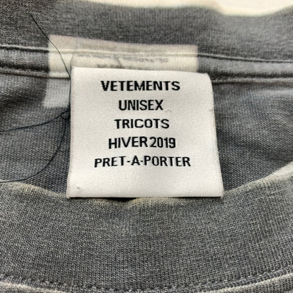 【中古品】【メンズ】 VETEMENTS ヴェトモン GENERATION ALPHA TEE UAH19TR321 ジェネレーション アルファ Tシャツ 半袖 トップス 141-260630-yo-06-tei サイズ：S カラー：グレー 万代Net店
