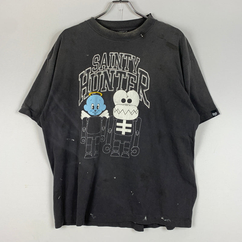 【中古品】【メンズ】 SAINT MICHAEL セントマイケル × BOUNTY HUNTER バウンティーハンター 別注 コラボ SKULL-K&BABY-M S/S T-SHIRT SM-MK8-0000-C28 ショートスリーブ シャツ 半袖 トップス 140-260630-yo-05-tei サイズ：L カラー：グレー 万代Net店