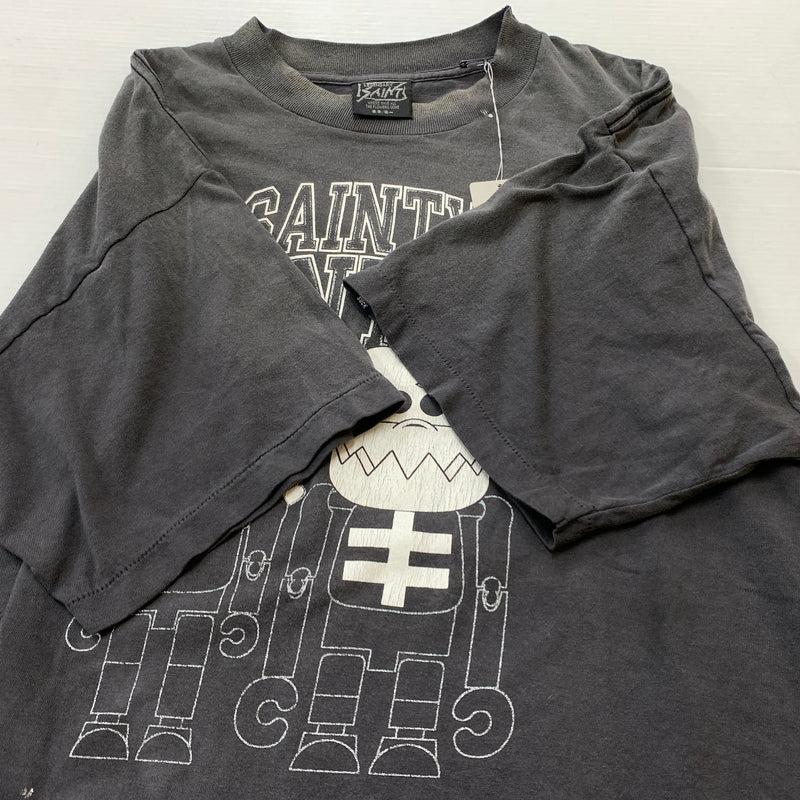【中古品】【メンズ】 SAINT MICHAEL セントマイケル × BOUNTY HUNTER バウンティーハンター 別注 コラボ SKULL-K&BABY-M S/S T-SHIRT SM-MK8-0000-C28 ショートスリーブ シャツ 半袖 トップス 140-260630-yo-05-tei サイズ：L カラー：グレー 万代Net店