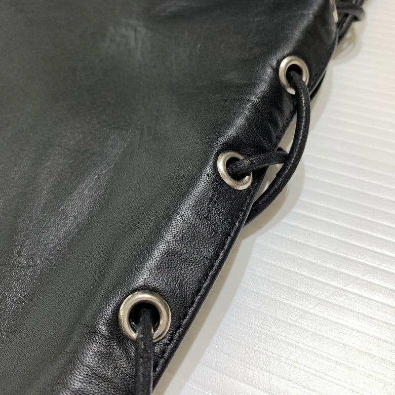 【中古品】【メンズ】 Horn Works ホーンワークス LEATHER VEST WITH CONCHO BUTTONS レザー ベスト コンチョ ボタン ライトアウター 本革 145-260627-ko-11-tei サイズ：L カラー：ブラック 万代Net店