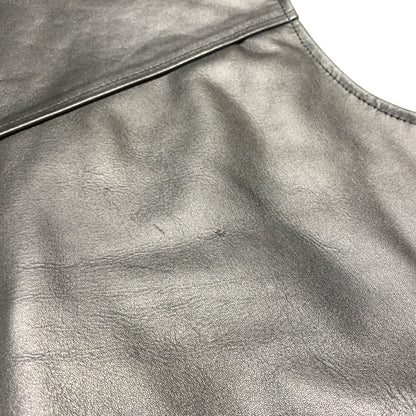 【中古品】【メンズ】 Horn Works ホーンワークス LEATHER VEST WITH CONCHO BUTTONS レザー ベスト コンチョ ボタン ライトアウター 本革 145-260627-ko-11-tei サイズ：L カラー：ブラック 万代Net店