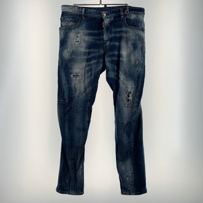 【中古品】【メンズ】 DSQUARED2 ディースクエアード TIDY BIKER JEAN S74LB0823 S30342 タイディー バイカー ジーンズ ボトムス デニムパンツ ダメージ加工 152-260627-ko-23-tei サイズ：48 カラー：インディゴ 万代Net店