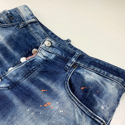 【中古品】【メンズ】 DSQUARED2 ディースクエアード TIDY BIKER JEAN S74LB0823 S30342 タイディー バイカー ジーンズ ボトムス デニムパンツ ダメージ加工 152-260627-ko-23-tei サイズ：48 カラー：インディゴ 万代Net店