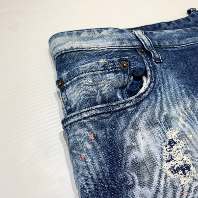 【中古品】【メンズ】 DSQUARED2 ディースクエアード TIDY BIKER JEAN S74LB0823 S30342 タイディー バイカー ジーンズ ボトムス デニムパンツ ダメージ加工 152-260627-ko-23-tei サイズ：48 カラー：インディゴ 万代Net店