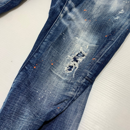 【中古品】【メンズ】 DSQUARED2 ディースクエアード TIDY BIKER JEAN S74LB0823 S30342 タイディー バイカー ジーンズ ボトムス デニムパンツ ダメージ加工 152-260627-ko-23-tei サイズ：48 カラー：インディゴ 万代Net店