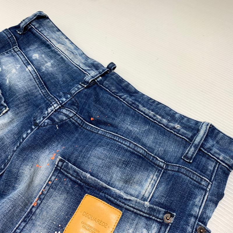 【中古品】【メンズ】 DSQUARED2 ディースクエアード TIDY BIKER JEAN S74LB0823 S30342 タイディー バイカー ジーンズ ボトムス デニムパンツ ダメージ加工 152-260627-ko-23-tei サイズ：48 カラー：インディゴ 万代Net店