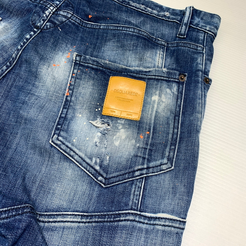 【中古品】【メンズ】 DSQUARED2 ディースクエアード TIDY BIKER JEAN S74LB0823 S30342 タイディー バイカー ジーンズ ボトムス デニムパンツ ダメージ加工 152-260627-ko-23-tei サイズ：48 カラー：インディゴ 万代Net店
