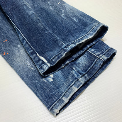 【中古品】【メンズ】 DSQUARED2 ディースクエアード TIDY BIKER JEAN S74LB0823 S30342 タイディー バイカー ジーンズ ボトムス デニムパンツ ダメージ加工 152-260627-ko-23-tei サイズ：48 カラー：インディゴ 万代Net店