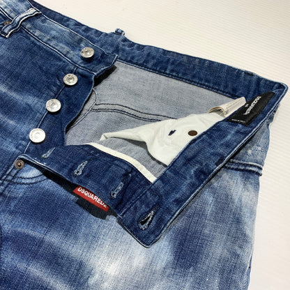 【中古品】【メンズ】 DSQUARED2 ディースクエアード TIDY BIKER JEAN S74LB0823 S30342 タイディー バイカー ジーンズ ボトムス デニムパンツ ダメージ加工 152-260627-ko-23-tei サイズ：48 カラー：インディゴ 万代Net店