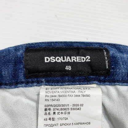 【中古品】【メンズ】 DSQUARED2 ディースクエアード TIDY BIKER JEAN S74LB0823 S30342 タイディー バイカー ジーンズ ボトムス デニムパンツ ダメージ加工 152-260627-ko-23-tei サイズ：48 カラー：インディゴ 万代Net店