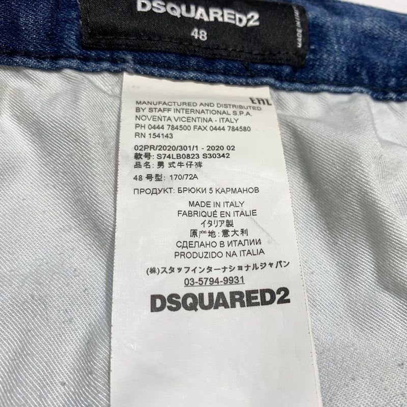 【中古品】【メンズ】 DSQUARED2 ディースクエアード TIDY BIKER JEAN S74LB0823 S30342 タイディー バイカー ジーンズ ボトムス デニムパンツ ダメージ加工 152-260627-ko-23-tei サイズ：48 カラー：インディゴ 万代Net店