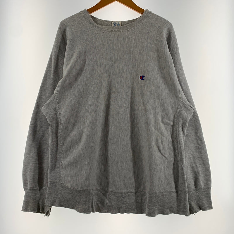 【現状渡し品】【メンズ】 Champion チャンピオン 80's REVERSE WEAVE WARM UP SWEAT VINTAGE 80年代 リバース ウィーブ ウォームアップ スウェット トップス トリコタグ ヴィンテージ 145-260627-ko-16-tei サイズ：XL カラー：グレー 万代Net店