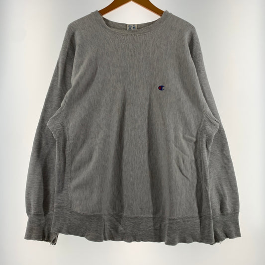 【現状渡し品】【メンズ】 Champion チャンピオン 80's REVERSE WEAVE WARM UP SWEAT VINTAGE 80年代 リバース ウィーブ ウォームアップ スウェット トップス トリコタグ ヴィンテージ 145-260627-ko-16-tei サイズ：XL カラー：グレー 万代Net店