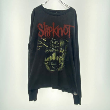 【中古品】【メンズ】 F-LAGSTUF-F FS1856 SLIPKNOT LS TEE フラグスタフ スリップノット 長袖T ロンT 142-260822-nm-37-tei サイズ：XL カラー：ブラック 万代Net店