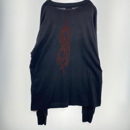 【中古品】【メンズ】 F-LAGSTUF-F FS1856 SLIPKNOT LS TEE フラグスタフ スリップノット 長袖T ロンT 142-260822-nm-37-tei サイズ：XL カラー：ブラック 万代Net店