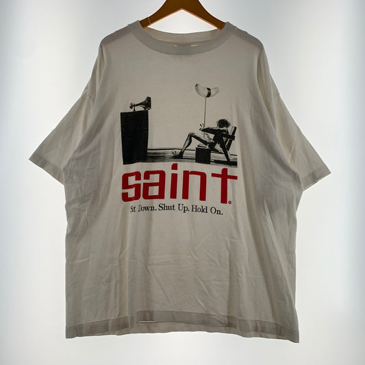 【中古品】【メンズ】 SAINT Mxxxxxx セント マイケル SIT DOWN MAXELL SAINT S/S TEE SM-HR8-0000-022 シットダウン ショートスリーブ Tシャツ 半袖 トップス 142-260627-ko-12-tei サイズ：XL カラー：ホワイト 万代Net店