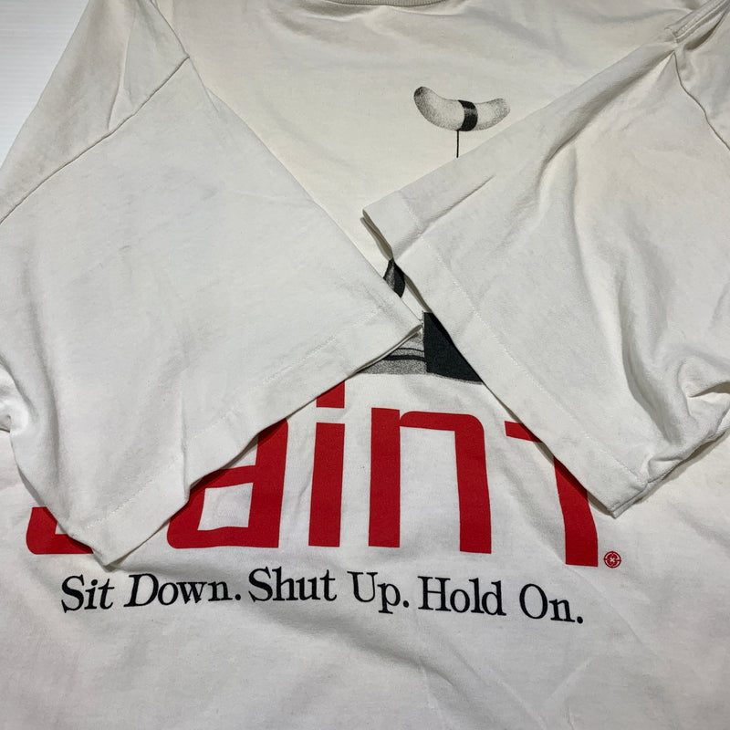 【中古品】【メンズ】 SAINT Mxxxxxx セント マイケル SIT DOWN MAXELL SAINT S/S TEE SM-HR8-0000-022 シットダウン ショートスリーブ Tシャツ 半袖 トップス 142-260627-ko-12-tei サイズ：XL カラー：ホワイト 万代Net店