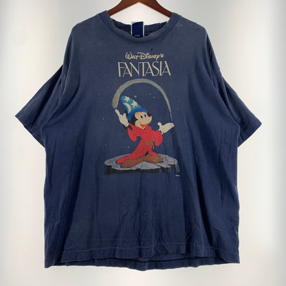 【中古品】【メンズ】 SAINT Mxxxxxx セント マイケル DNF S/S TEE FANTASIA SM-HR8-0000-C65 ショートスリーブ Tシャツ ファンタジア 半袖 トップス ヴィンテージ加工 142-260627-ko-13-tei サイズ：XL カラー：ネイビー 万代Net店