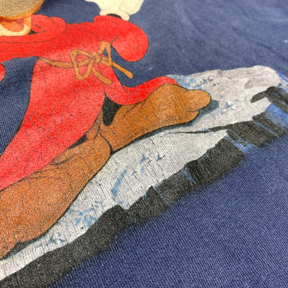 【中古品】【メンズ】 SAINT Mxxxxxx セント マイケル DNF S/S TEE FANTASIA SM-HR8-0000-C65 ショートスリーブ Tシャツ ファンタジア 半袖 トップス ヴィンテージ加工 142-260627-ko-13-tei サイズ：XL カラー：ネイビー 万代Net店