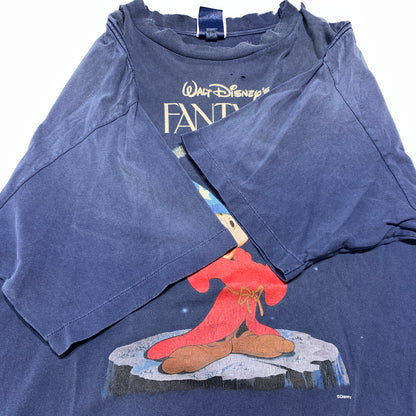 【中古品】【メンズ】 SAINT Mxxxxxx セント マイケル DNF S/S TEE FANTASIA SM-HR8-0000-C65 ショートスリーブ Tシャツ ファンタジア 半袖 トップス ヴィンテージ加工 142-260627-ko-13-tei サイズ：XL カラー：ネイビー 万代Net店