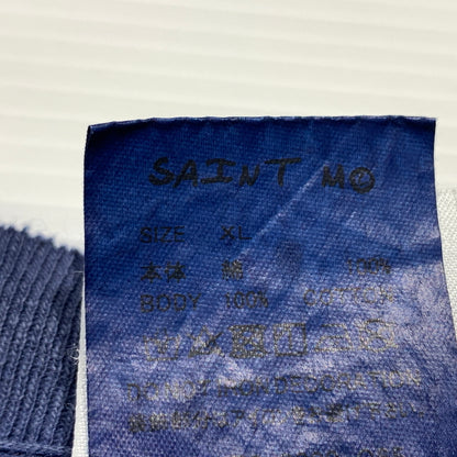 【中古品】【メンズ】 SAINT Mxxxxxx セント マイケル DNF S/S TEE FANTASIA SM-HR8-0000-C65 ショートスリーブ Tシャツ ファンタジア 半袖 トップス ヴィンテージ加工 142-260627-ko-13-tei サイズ：XL カラー：ネイビー 万代Net店