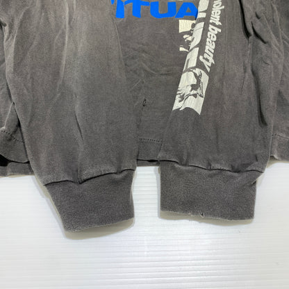 【中古品】【メンズ】 SAINT Mxxxxxx セント マイケル 23SS L/S TEE UNKNOWN SM-S23-0000-027 ロングスリーブ Tシャツ アンノウン 長袖 トップス ヴィンテージ加工 142-260627-ko-15-tei サイズ：XL カラー：グレー 万代Net店