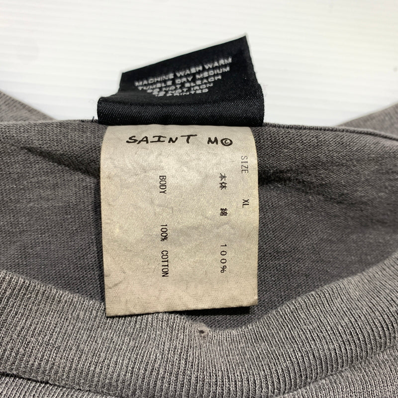 【中古品】【メンズ】 SAINT Mxxxxxx セント マイケル 23SS L/S TEE UNKNOWN SM-S23-0000-027 ロングスリーブ Tシャツ アンノウン 長袖 トップス ヴィンテージ加工 142-260627-ko-15-tei サイズ：XL カラー：グレー 万代Net店