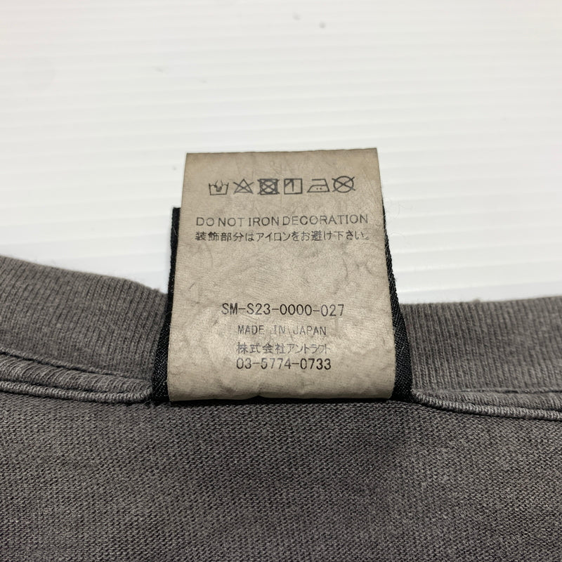 【中古品】【メンズ】 SAINT Mxxxxxx セント マイケル 23SS L/S TEE UNKNOWN SM-S23-0000-027 ロングスリーブ Tシャツ アンノウン 長袖 トップス ヴィンテージ加工 142-260627-ko-15-tei サイズ：XL カラー：グレー 万代Net店