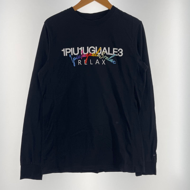 【中古品】【メンズ】 1PIU1UGUALE3 RELAX ウノピゥウノウグァーレトレ リラックス EMBROIDERY L/S TEE 刺繡 ロングスリーブTシャツ 半袖トップス 141-260806-ss-04-tei サイズ：M カラー：ブラック 万代Net店