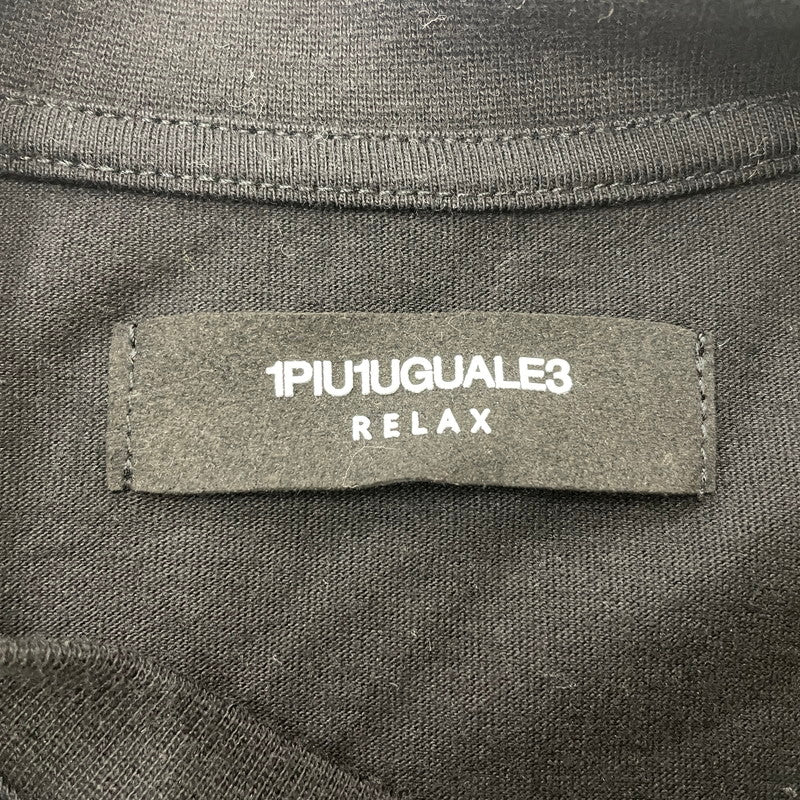 【中古品】【メンズ】 1PIU1UGUALE3 RELAX ウノピゥウノウグァーレトレ リラックス EMBROIDERY L/S TEE 刺繡 ロングスリーブTシャツ 半袖トップス 141-260806-ss-04-tei サイズ：M カラー：ブラック 万代Net店