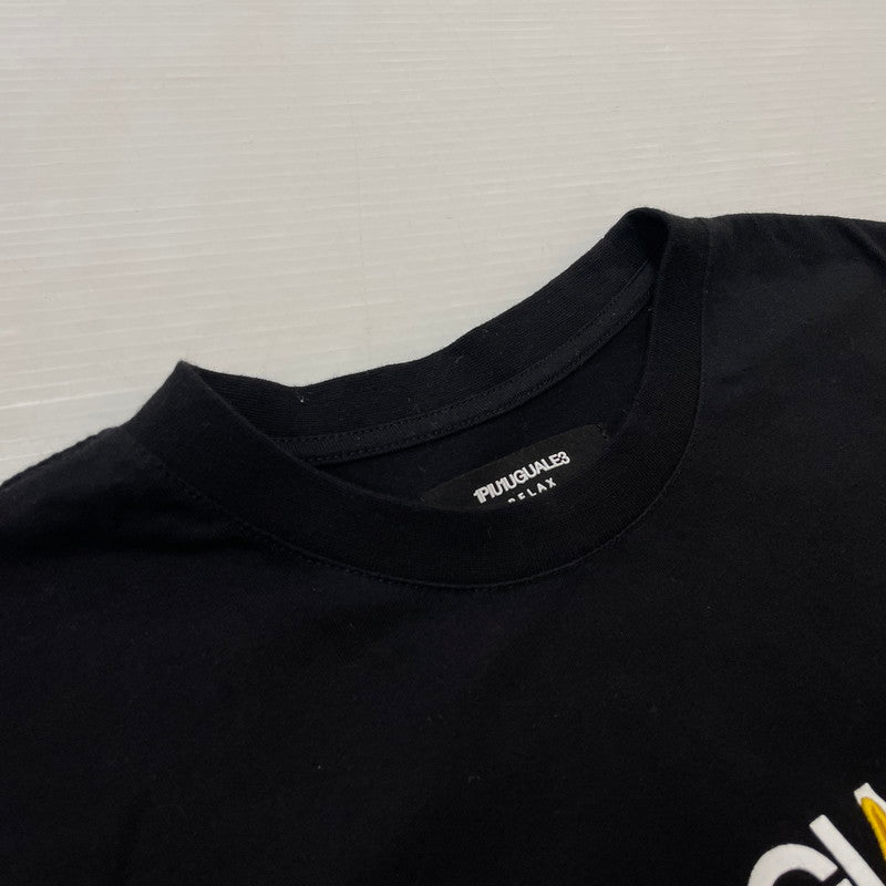 【中古品】【メンズ】 1PIU1UGUALE3 RELAX ウノピゥウノウグァーレトレ リラックス EMBROIDERY L/S TEE 刺繡 ロングスリーブTシャツ 半袖トップス 141-260806-ss-04-tei サイズ：M カラー：ブラック 万代Net店
