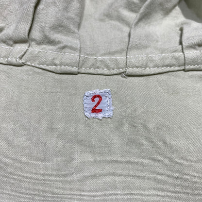 【中古品】【メンズ】 SWEDEN ARMY スウェーデン軍 M39 COTTON PULLOVER SMOCK コットン プルオーバー スモック アウター ミリタリージャケット ハーフボタン コート 145-260627-ko-17-tei サイズ：2 カラー：ベージュ系/グレー系 万代Net店