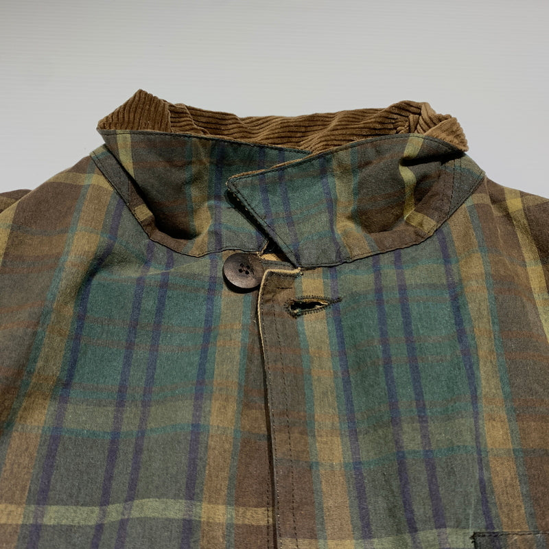 【現状渡し品】【メンズ】 POLO RALPH LAUREN ポロラルフローレン 90's OILD HUNTING JACKET 90年代 オイルド ハンティングジャケット アウター ワークジャケット 147-260627-ko-18-tei サイズ：L カラー：チェック 万代Net店