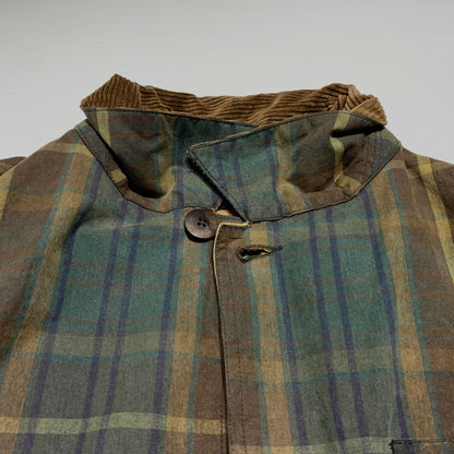 【現状渡し品】【メンズ】 POLO RALPH LAUREN ポロラルフローレン 90's OILD HUNTING JACKET 90年代 オイルド ハンティングジャケット アウター ワークジャケット 147-260627-ko-18-tei サイズ：L カラー：チェック 万代Net店
