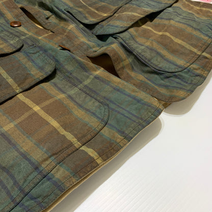 【現状渡し品】【メンズ】 POLO RALPH LAUREN ポロラルフローレン 90's OILD HUNTING JACKET 90年代 オイルド ハンティングジャケット アウター ワークジャケット 147-260627-ko-18-tei サイズ：L カラー：チェック 万代Net店