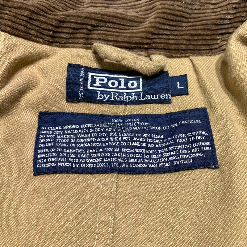 【現状渡し品】【メンズ】 POLO RALPH LAUREN ポロラルフローレン 90's OILD HUNTING JACKET 90年代 オイルド ハンティングジャケット アウター ワークジャケット 147-260627-ko-18-tei サイズ：L カラー：チェック 万代Net店