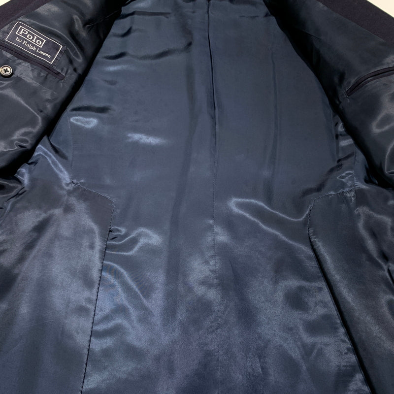 【中古品】【メンズ】 POLO RALPH LAUREN ポロラルフローレン WOOL TAILORED JACKET 022-5-BZ-RL ウール テーラードジャケット ライトアウター 金ボタン 147-260627-ko-19-tei サイズ：C96-W84-T180 カラー：ネイビー 万代Net店
