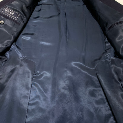 【中古品】【メンズ】 POLO RALPH LAUREN ポロラルフローレン WOOL TAILORED JACKET 022-5-BZ-RL ウール テーラードジャケット ライトアウター 金ボタン 147-260627-ko-19-tei サイズ：C96-W84-T180 カラー：ネイビー 万代Net店