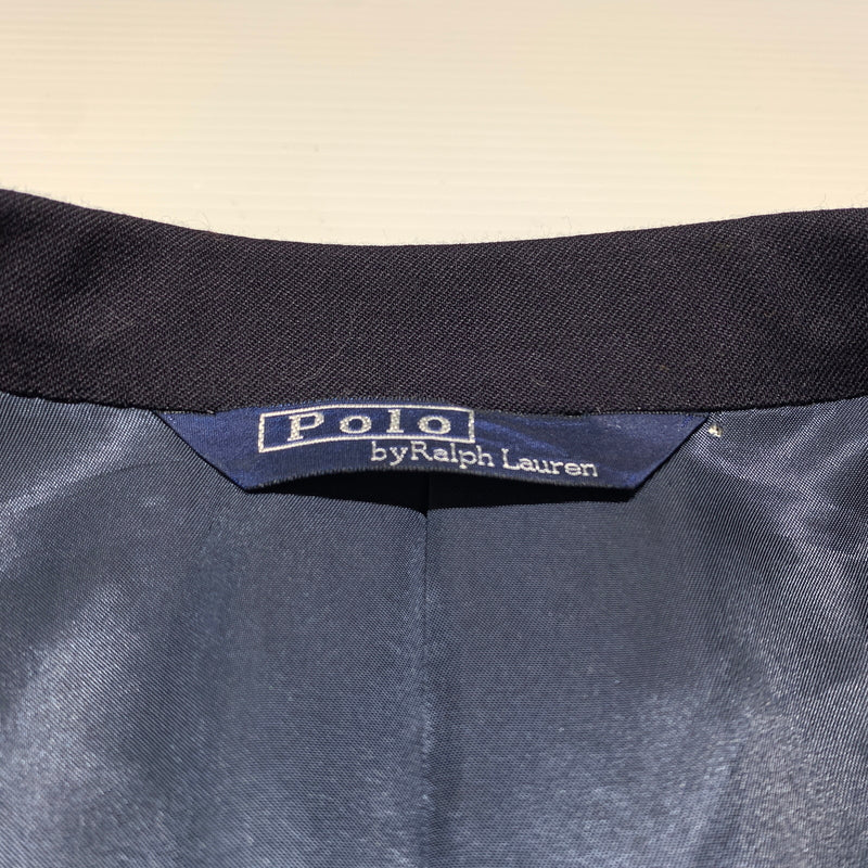 【中古品】【メンズ】 POLO RALPH LAUREN ポロラルフローレン WOOL TAILORED JACKET 022-5-BZ-RL ウール テーラードジャケット ライトアウター 金ボタン 147-260627-ko-19-tei サイズ：C96-W84-T180 カラー：ネイビー 万代Net店