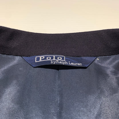 【中古品】【メンズ】 POLO RALPH LAUREN ポロラルフローレン WOOL TAILORED JACKET 022-5-BZ-RL ウール テーラードジャケット ライトアウター 金ボタン 147-260627-ko-19-tei サイズ：C96-W84-T180 カラー：ネイビー 万代Net店