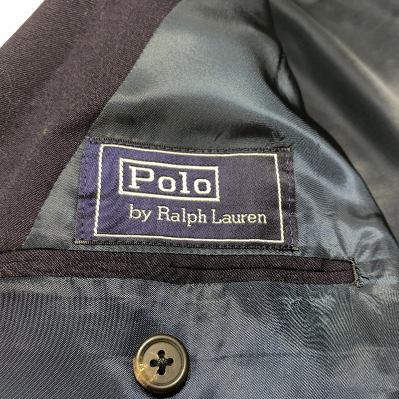 【中古品】【メンズ】 POLO RALPH LAUREN ポロラルフローレン WOOL TAILORED JACKET 022-5-BZ-RL ウール テーラードジャケット ライトアウター 金ボタン 147-260627-ko-19-tei サイズ：C96-W84-T180 カラー：ネイビー 万代Net店