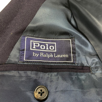 【中古品】【メンズ】 POLO RALPH LAUREN ポロラルフローレン WOOL TAILORED JACKET 022-5-BZ-RL ウール テーラードジャケット ライトアウター 金ボタン 147-260627-ko-19-tei サイズ：C96-W84-T180 カラー：ネイビー 万代Net店